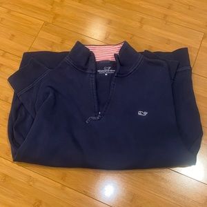 Pre-Owned Women’s Medium Vineyard Vines Half-Zip Sweater in Navy!